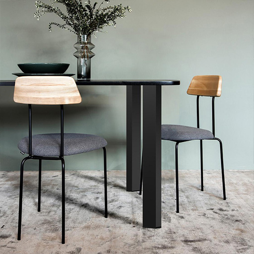IVA noge za stol, 710x80x40mm, 4 kom u setu, crne